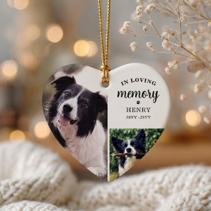 In Loving Memory 5 Photo Pet Memorial Ceramic Tree Decoration