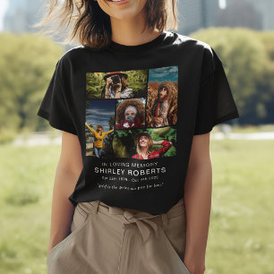 In Loving Memory 5 x Photo Collage Memorial T-Shirt