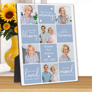 In Loving Memory 6 Photo Collage Custom Memorial Plaque