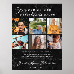 In Loving Memory   6 Photo Collage Funeral  Poster