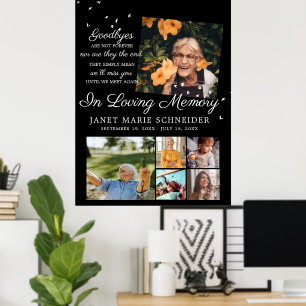 In Loving Memory   6 Photo Collage Funeral  Poster