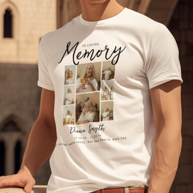 In Loving Memory | 8 Photo Collage Memorial T-Shirt (Creator Uploaded)