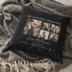 In Loving Memory   9 Photo   Memorial Throw Pillow