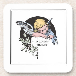 In Loving Memory, Angel of Remembrance, Vintage Coaster