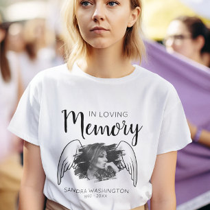 In Loving Memory   Angel Wing   Photo Memorial T-Shirt