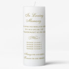 In Loving Memory Antique Gold Verse
