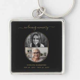 In Loving Memory Before & After Photo Key Ring