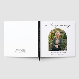 In Loving Memory Black and White Photo Funeral Guest Book