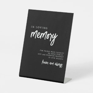 In Loving Memory Black and White Wedding Sign