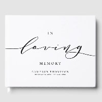 In Loving Memory Black Dainty Script Funeral