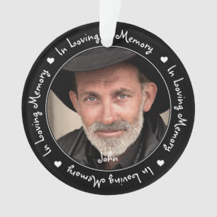 In Loving Memory Black Family Photo Keepsake Ornament