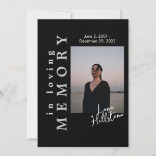 In Loving Memory Black Funeral Program Invitation