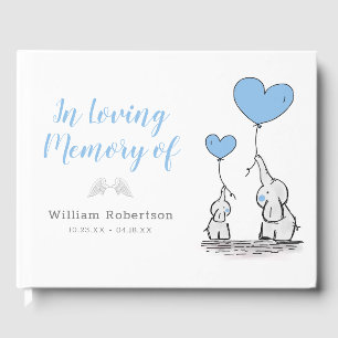 In Loving Memory   Boy Funeral Memorial Guest Book