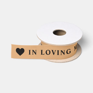 In Loving Memory   Bronze Ribbon Satin Ribbon