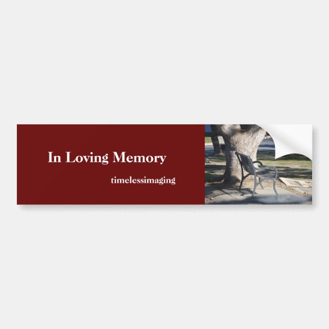 In Loving Memory bumper sticker  (Front)