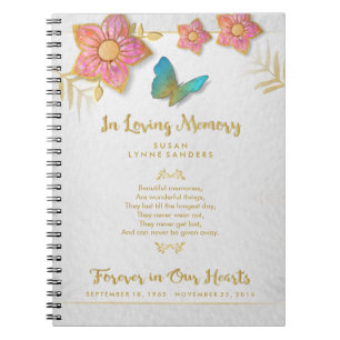 In Loving Memory Butterfly Memorial Guest Book