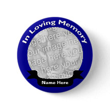 In Loving Memory Button / Blue