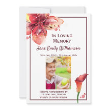 In Loving Memory Calla Lily Funeral