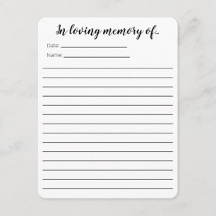In Loving Memory...cards Enclosure Card