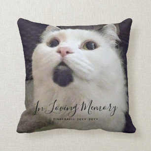 In Loving Memory Cat Memorial Photo Personalised Cushion