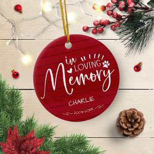 In Loving Memory Cat Or Dog Pet Memorial Keepsake Ceramic Tree Decoration