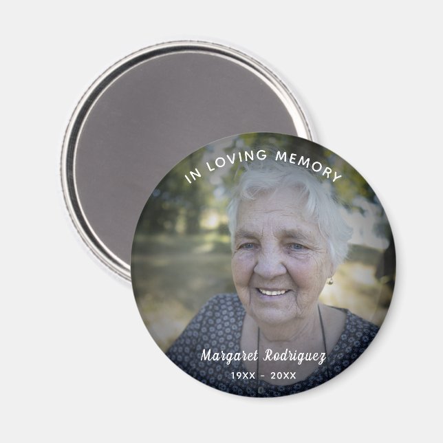 In Loving Memory Celebration Of Life Custom Photo Magnet (Front/Back)