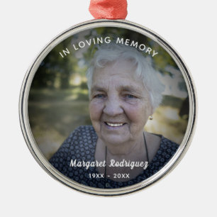 In Loving Memory Celebration Of Life Custom Photo Metal Tree Decoration
