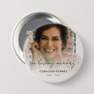 In Loving Memory Celebration of Life Photo Funeral 7.5 Cm Round Badge