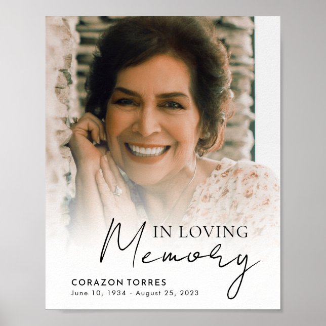 In Loving Memory Celebration of Life Photo Funeral Poster (Front)