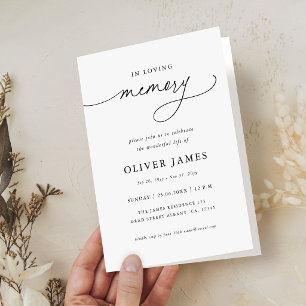 In Loving Memory Celebration of Life Program Card