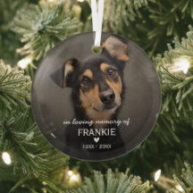 In Loving Memory Christmas Keepsake Pet Dog Photo