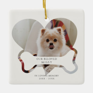 In Loving Memory Christmas Photo Ceramic Ornament