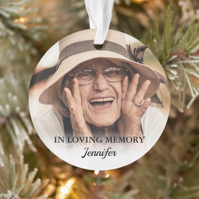 In Loving Memory Christmas Photo Ornament (Tree)