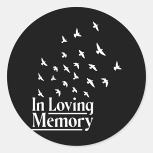 In loving memory classic round sticker