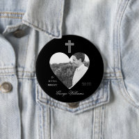 In Loving Memory Cross Heart Shape Photo Memorial