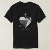 In Loving Memory Cross Heart Shape Photo Memorial