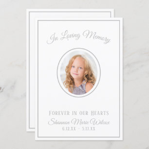 In Loving Memory Custom Colour Funeral Program Invitation
