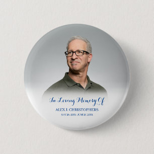 In Loving Memory Custom Photo Funeral Memorial 6 Cm Round Badge