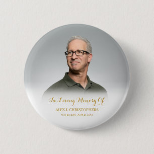 In Loving Memory Custom Photo Funeral Memorial 6 Cm Round Badge