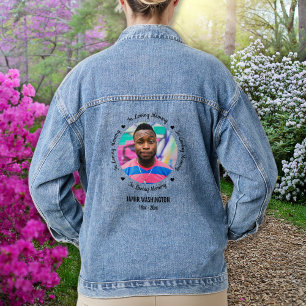In Loving Memory Custom Photo Memorial Denim Jacket