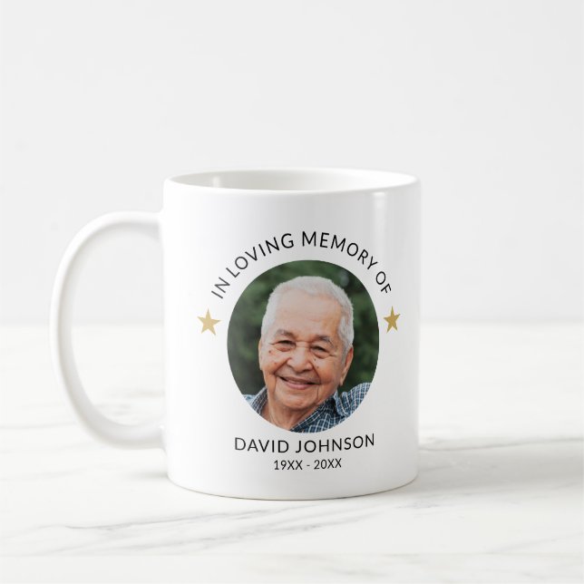 In Loving Memory Custom Photo Memorial Keepsake Coffee Mug (Left)