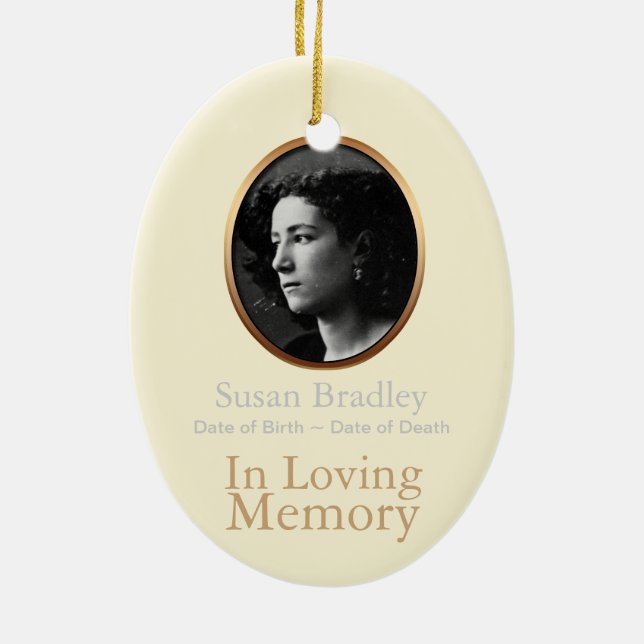 In Loving Memory Custom Photo Memorial Ornament (Back)