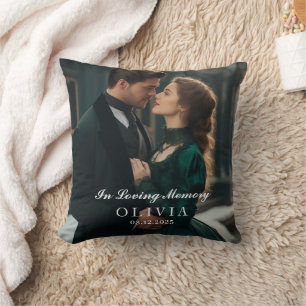 In Loving Memory Custom Photo Square Cushion
