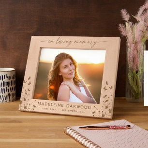 In Loving Memory Custom Wildflower Memorial  Etched Frames
