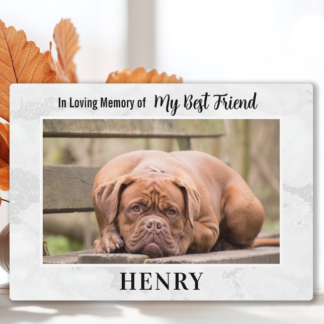 In Loving Memory Customized Sympathy Dog Memorial Plaque (Creator Uploaded)