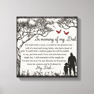 In Loving Memory/Dad Canvas Print