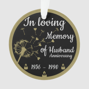 In loving Memory Death Anniversary Husband Ornament