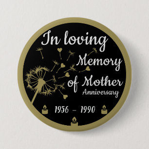In loving Memory Death Anniversary Mother 7.5 Cm Round Badge