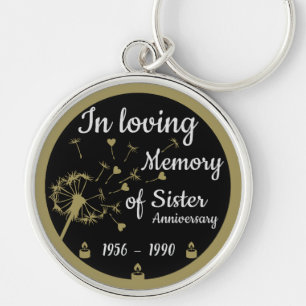 In loving Memory Death Anniversary Sister Key Ring