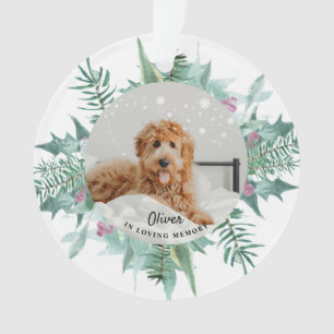 In Loving Memory Dog Pet Photo Christmas Ornament